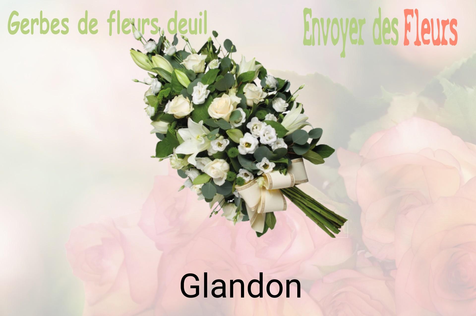Gerbe de fleurs de deuil livrée à Glandon